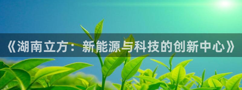 《湖南立方：新能源与科技的创新中心》